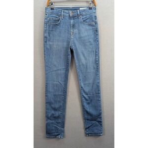 Aviator Fly Slim Vintage Indigo Denim Jeans Women's Size 28 Made in USA Stretch